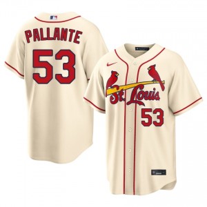 Original Andre Pallante #53 Cream Baseball Stitched Jersey | Cardinals Men Collection Edition 56150103