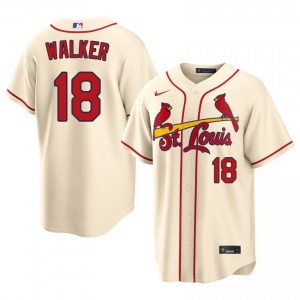 Cream Jordan Walker #18 Cardinals Baseball Stitched Jersey | MLB Men Fit 56150271