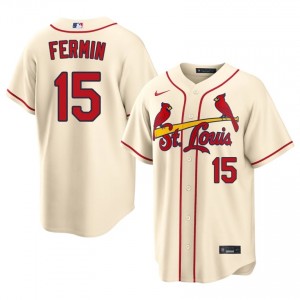 Jose Fermin #15 Cardinals Baseball Jersey | Durable Men Cream Stitched Edition 56150205