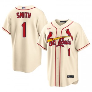 Men Ozzie Smith #1 Cream Stitched Jersey | Cardinals MLB Baseball Gear 56150289