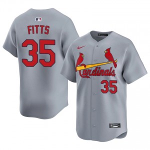 Gray Richard Fitts #35 St. Louis Cardinals Baseball Embroidery Jersey | Fresh Men Fit 56149346