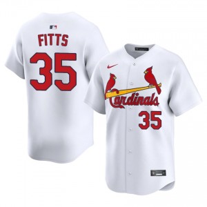 #35 Richard Fitts Original Men Baseball Jersey | Cardinals White Fan Gear 56149347