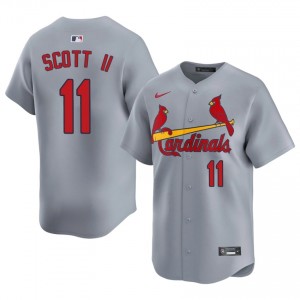 Fresh Victor Scott II #11 Gray Baseball Embroidery Jersey | St. Louis Cardinals Men Collection Edition 56149778