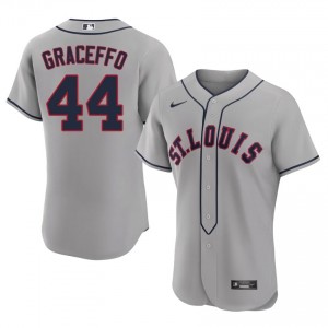 Gordon Graceffo #44 STL Baseball Jersey | Genuine Men Grey Sewn Edition 56149360