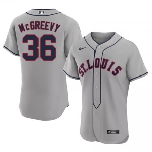 Men Michael McGreevy #36 Grey Sewn Jersey | STL Gameday Baseball Gear 56149444