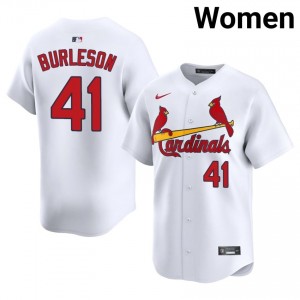 Premium Alec Burleson #41 White Baseball Stitch Jersey | STL Cardinals Women Collection Edition 56149663