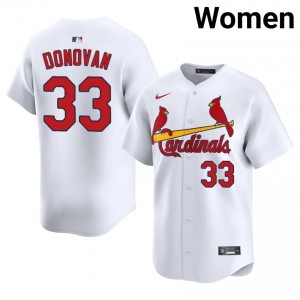 White Brendan Donovan #33 STL Cardinals Baseball Stitch Jersey | Premium Women Fit 56149951