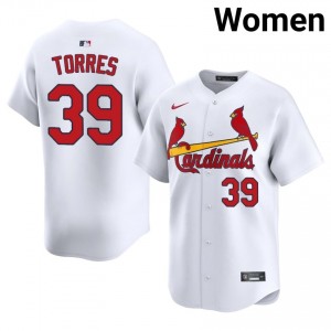 Bryan Torres #39 STL Cardinals Baseball Jersey | Licensed Women White Sewn Edition 56149795