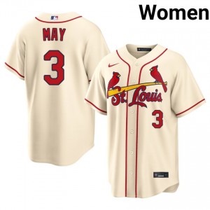 #3 Dustin May Iconic Women Baseball Jersey | Cards Cream Fan Gear 56150087