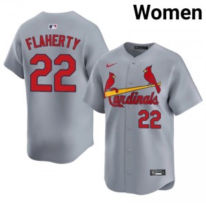 Elite Jack Flaherty #22 Gray Baseball Stitched Jersey | St. Louis Women Collection Edition 56149938