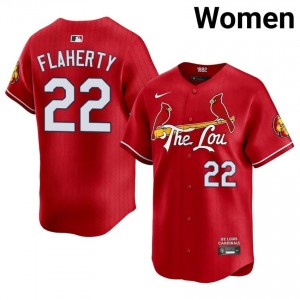 Red Jack Flaherty #22 Cardinals Baseball City Connect Stitched Jersey | Original Women Fit 56149941