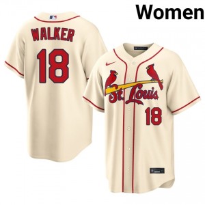 Exclusive Jordan Walker #18 Cream Baseball Embroidery Jersey | Cards Women Collection Edition 56150273
