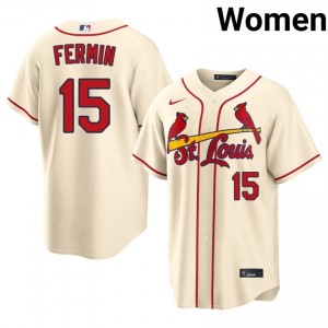 #15 Jose Fermin Professional Women Baseball Jersey | Cards Cream Fan Gear 56150207