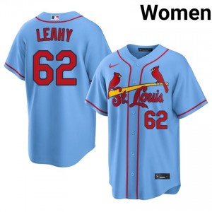 Officially Licensed Kyle Leahy #62 Light Blue Baseball Sewn Jersey | STL Women Collection Edition 56150068