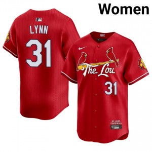 Lance Lynn #31 Cardinals City Connect Baseball Jersey | MLB Women Red Stitched Edition 56149965
