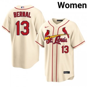 Leonardo Bernal #13 Cards Baseball Jersey | Exclusive Women Cream Embroidery Edition 56150165