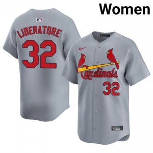 Matthew Liberatore #32 St. Louis Baseball Jersey | Pro-Grade Women Gray Stitched Edition 56149410