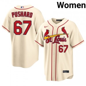 Cream Matthew Pushard #67 Cards Baseball Embroidery Jersey | Exclusive Women Fit 56150111