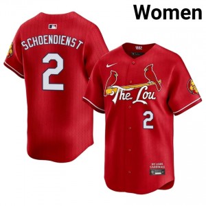 MLB Red Schoendienst #2 Red City Connect Baseball Stitched Jersey | Cardinals Women Collection Edition 56149893