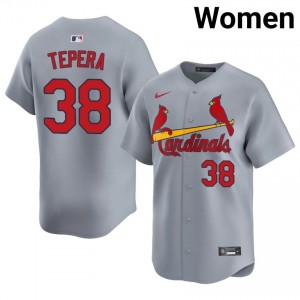 Elite Ryan Tepera #38 Gray Baseball Stitched Jersey | St. Louis Women Collection Edition 56149578