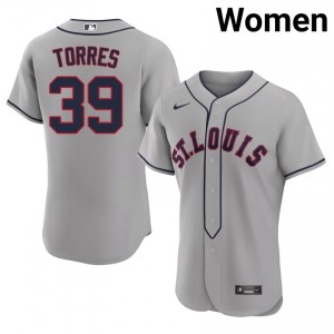 Grey Bryan Torres #39 St. Louis Cardinals Baseball Embroidery Jersey | Fresh Women Fit 56149796