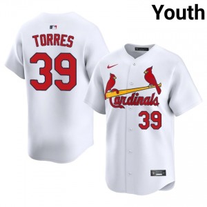 Youth Bryan Torres #39 White Embroidery Jersey | Cards Iconic Baseball Gear 56149799