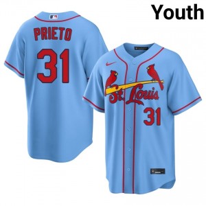 Cesar Prieto #31 St. Louis Baseball Jersey | Pro-Grade Youth Light Blue Stitched Edition 56150220