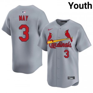Officially Licensed Dustin May #3 Gray Baseball Sewn Jersey | STL Youth Collection Edition 56149438