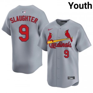 Gray Enos Slaughter #9 STL Baseball Sewn Jersey | Officially Licensed Youth Fit 56149906