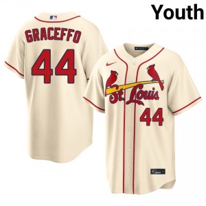 Replica Gordon Graceffo #44 Cream Baseball Stitch Jersey | STL Cardinals Youth Collection Edition 56150053