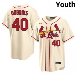 Hunter Dobbins #40 STL Cardinals Baseball Jersey | Replica Youth Cream Stitch Edition 56150035