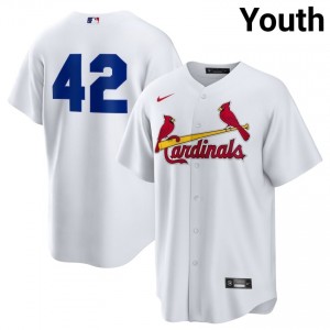 Youth Jackie Robinson Day #42 White Stitch Jersey | STL Cardinals Replica Baseball Gear 56149999