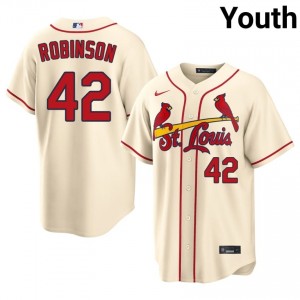 Jackie Robinson #42 STL Cardinals Baseball Jersey | Premium Youth Cream Stitch Edition 56150365