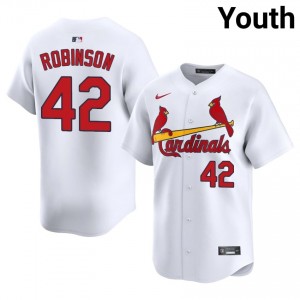 White Jackie Robinson #42 Cards Baseball Embroidery Jersey | Professional Youth Fit 56149991