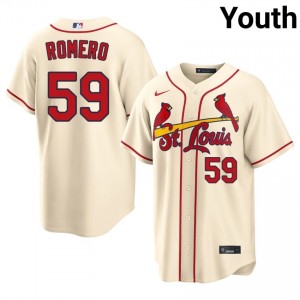 Cream JoJo Romero #59 STL Cardinals Baseball Stitch Jersey | Premium Youth Fit 56150131