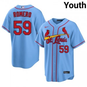 JoJo Romero #59 St. Louis Baseball Jersey | Pro-Grade Youth Light Blue Stitched Edition 56150130