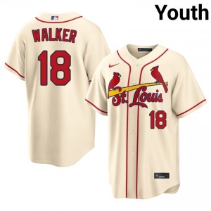 Jordan Walker #18 STL Cardinals Baseball Jersey | Premium Youth Cream Stitch Edition 56150275
