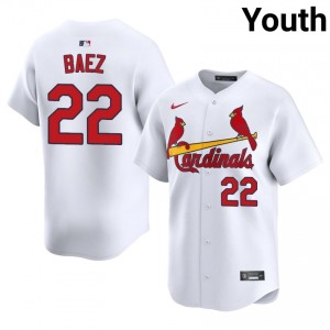 White Joshua Baez #22 Cards Baseball Embroidery Jersey | Exclusive Youth Fit 56149751
