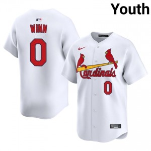 Youth Masyn Winn #0 White Embroidery Jersey | Cards Professional Baseball Gear 56149739