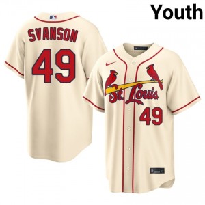 Matt Svanson #49 STL Cardinals Baseball Jersey | Licensed Youth Cream Sewn Edition 56150155