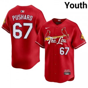 Youth Matthew Pushard #67 Red City Connect Sewn Jersey | STL Cardinals Licensed Baseball Gear 56149489