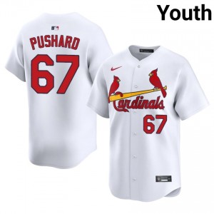 #67 Matthew Pushard Professional Youth Baseball Jersey | Cards White Fan Gear 56149487