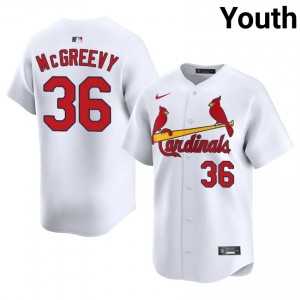 White Michael McGreevy #36 Cards Baseball Embroidery Jersey | Professional Youth Fit 56149451