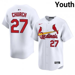 Iconic Nathan Church #27 White Baseball Embroidery Jersey | Cards Youth Collection Edition 56149763