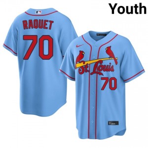 Elite Nick Raquet #70 Light Blue Baseball Stitched Jersey | St. Louis Youth Collection Edition 56150118