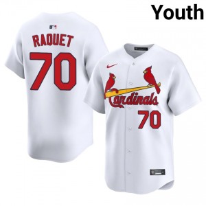 Youth Nick Raquet #70 White Embroidery Jersey | Cards Exclusive Baseball Gear 56149499