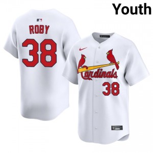 White Tekoah Roby #38 Cards Baseball Embroidery Jersey | Iconic Youth Fit 56149511