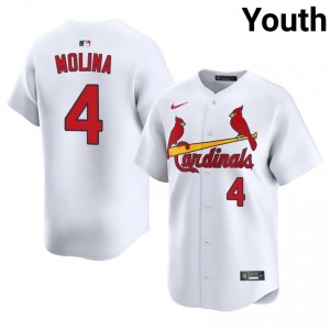 Exclusive Yadier Molina #4 White Baseball Embroidery Jersey | Cards Youth Collection Edition 56149823