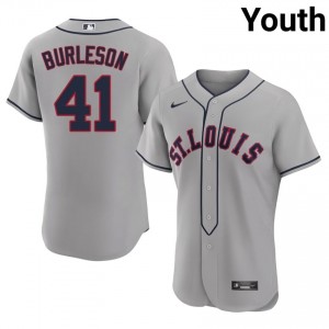 Elite Alec Burleson #41 Grey Baseball Stitched Jersey | St. Louis Youth Collection Edition 56149668