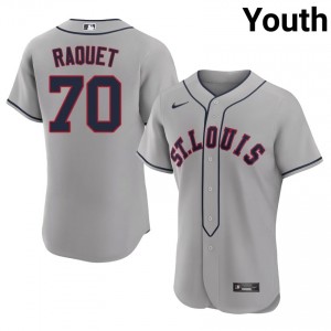 Nick Raquet #70 St. Louis Baseball Jersey | Pro-Grade Youth Grey Stitched Edition 56149500
